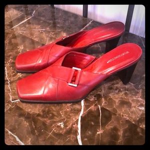 NWT Worthington Red Leather Heels